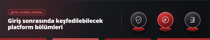 Giriş sonrasında keşfedilebilecek platform bölümleri | giris-resbet.online
